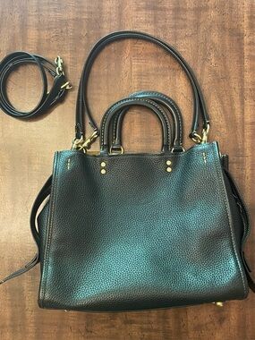 Coach Rogue 30 Glove Tanned Leather - Black - Brass - Shoulder / Crossbody Bag